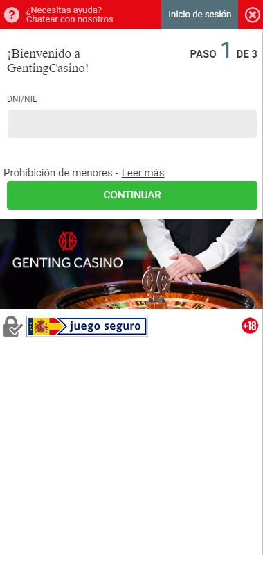 Genting Casino Registration Process Image 1